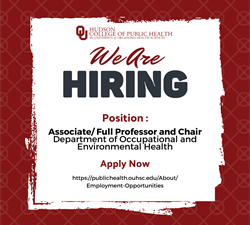 Seeking Visionary Leader: Chair Position Available in Occupational and Environmental Health...