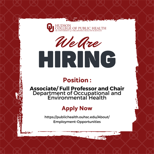 Seeking Visionary Leader: Chair Position Available in Occupational and Environmental Health Department