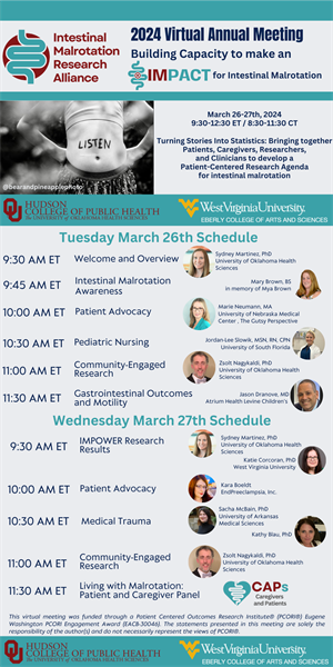 Intestinal Malrotation Research Alliance Virtual Annual Meeting