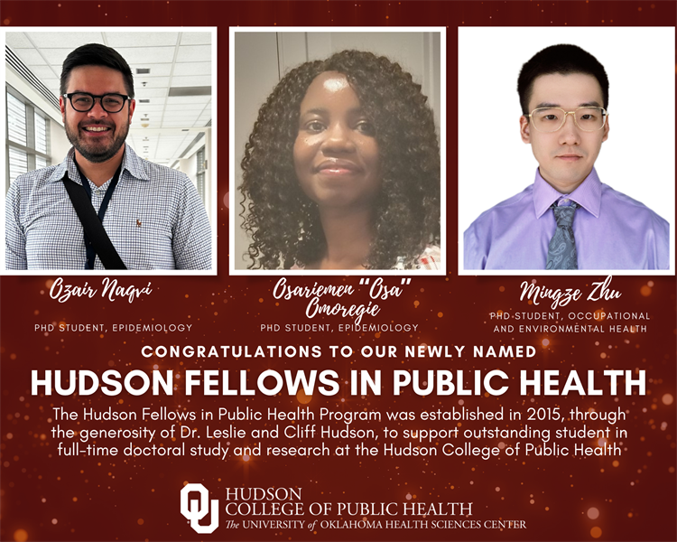 Three New Hudson Fellows in Public Health Named