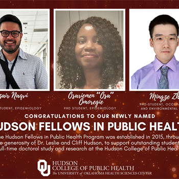 Three New Hudson Fellows in Public Health Named