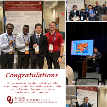 OEH students, faculty, and alumni recognized for achievements at American Industrial Hygiene Conference and Exposition