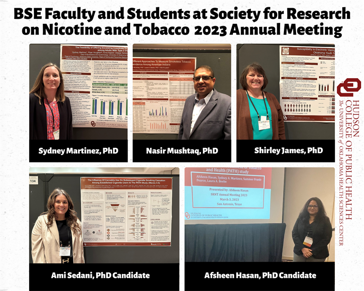 BSE Faculty and Students Present at Society for Research on Nicotine and Tobacco (SRNT)