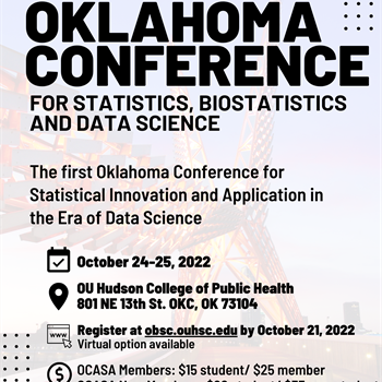 Oklahoma Conference for Statistics, Biostatistics and Data Science, October 24-25