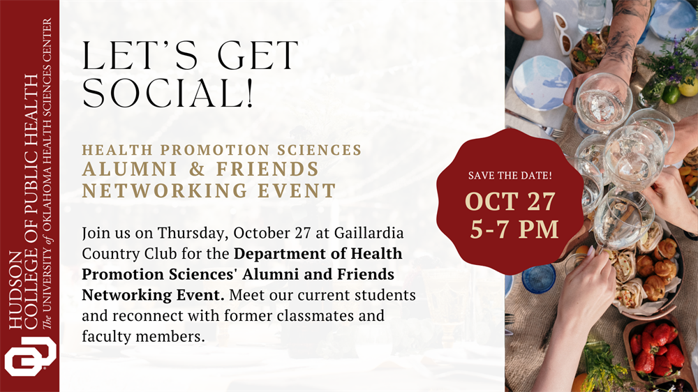 Alumni & Friends Networking Event ~ Health Promotion Sciences