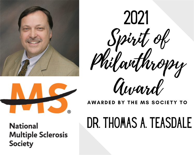 Health Promotion Sciences Professor Receives National Multiple Sclerosis Society’s 2021 Oklahoma City Spirit of Philanthropy Award.