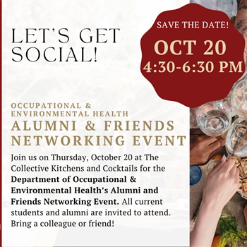 Alumni, Students and Friends Networking Event ~ Occupational and Environmental Health